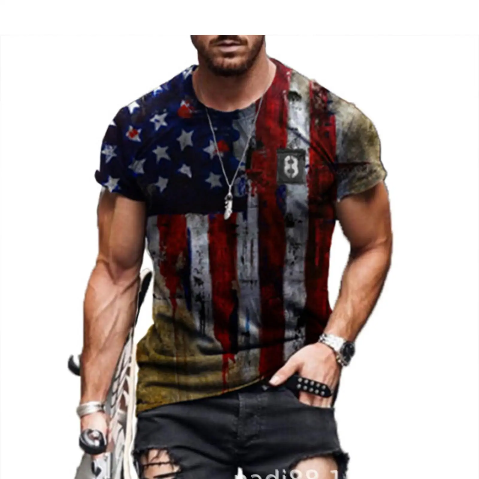 

wholesale European American fashion hip hop oversized men t-shirt, Army green