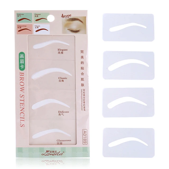 

Lameila 4 Pcs Eyebrow Stamp And Stencil Kit Factory Price eyebrow Stamp Stencil Beauty Salon Eyebrow Stencils Shaping A0189