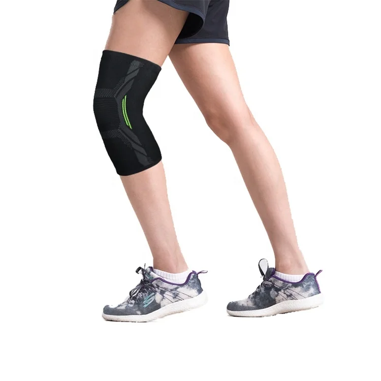 

Hot-selling Outdoor Sports Running Knitted Four-sided Bullet Three-dimensional Support Knee Basket X-1295, Black