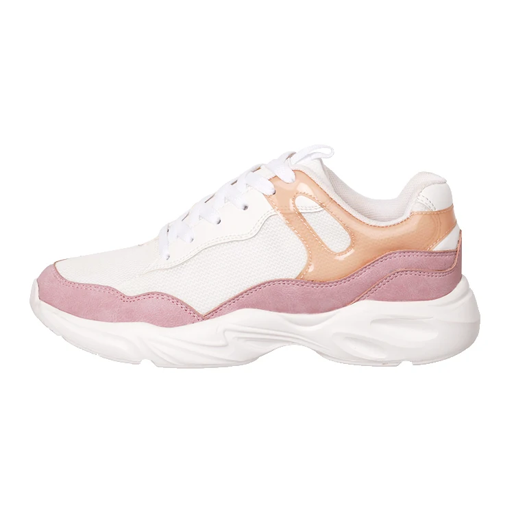 

Women Sneakers Shoes White 2021 Spring Sport Thick Sole Lady Leisure Shoes Lace up Comfortable Women Chunky Running Sneakers MD, As photos,or as your request