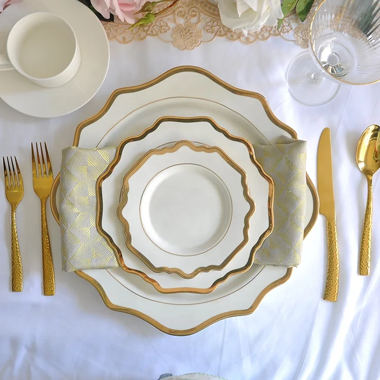 

SY Dinnerware irregular ceramic dinner sets table serving ware