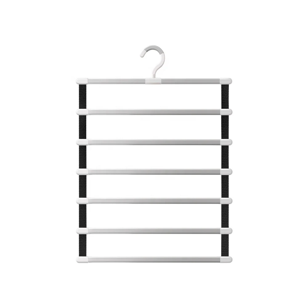 

JOYBOS custom size 6 floors 8 floors aluminum tube pants hanger round pants display rack, Silvery