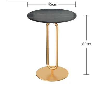 

Nordic Light Luxury Rectangle Side Table Office Bedroom Living Room Sofa Side Table, Gold frame + snow white rock board