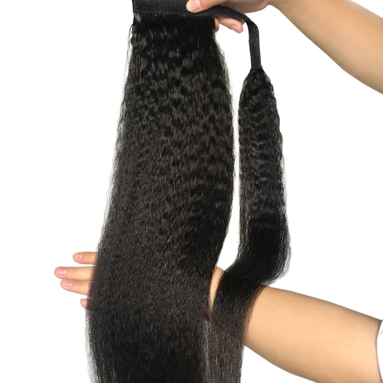 

Kinky Straight real hair ponytail wrap around ponytail human hair ponytail human hair extensions