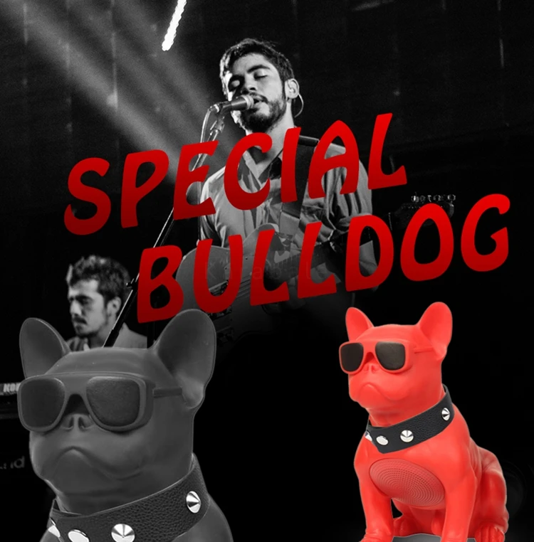 New product portable wireless Bulldog speaker Bluetooth outdoor computer mobile phone subwoofer Bluetooth audio - ANKUX.COM