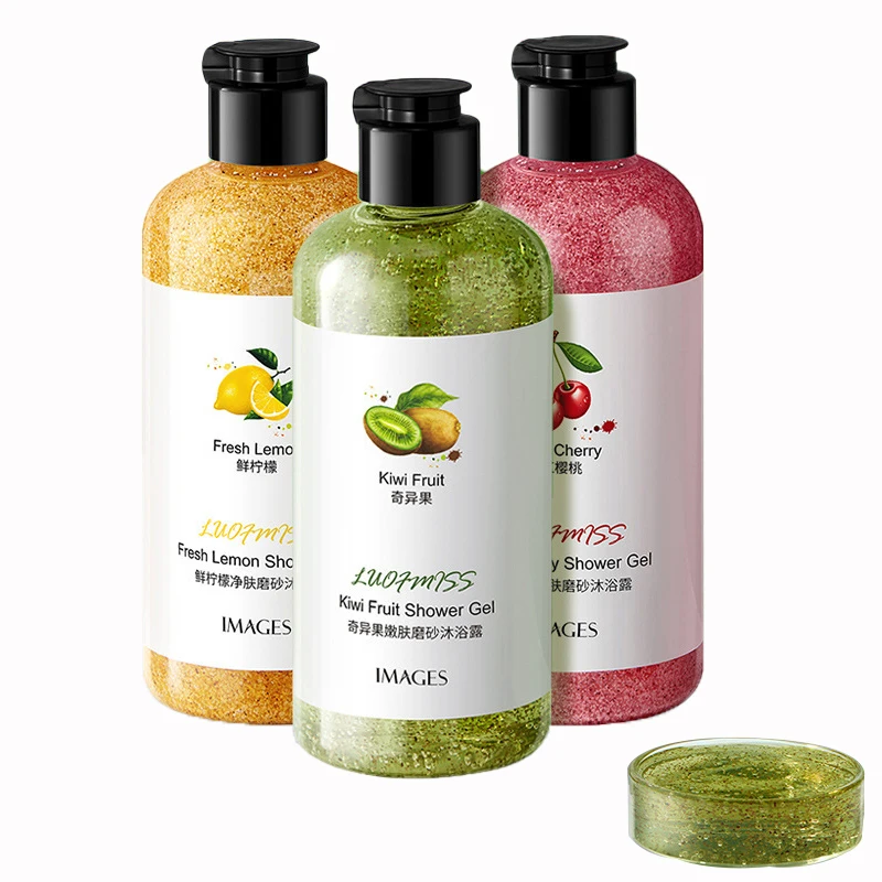

Kiwi Scrub Perfume Body Wash Deep Cleansing Fragrance Leave Fragrance Rejuvenation Exfoliating Body Wash, Transparent