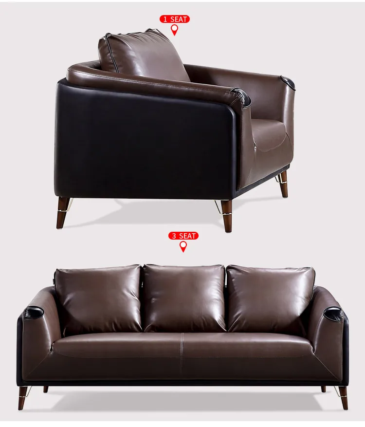 Pengpai Low Price Lazy Boy Genuine 3 2 1 Tufted Leather Set Sofa