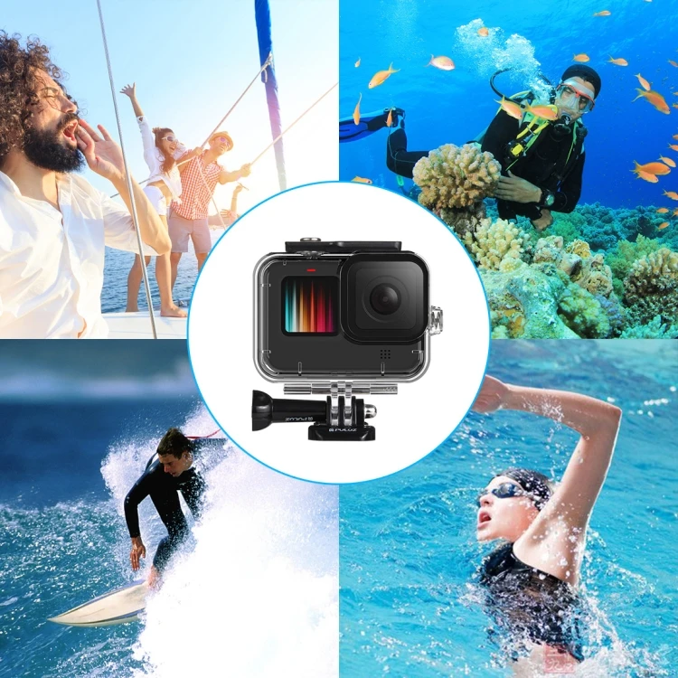 

PULUZ for GoPro HERO9 Black 45m Camera Waterproof Housing Protective Case Camera Underwater Housing Case for GoPro