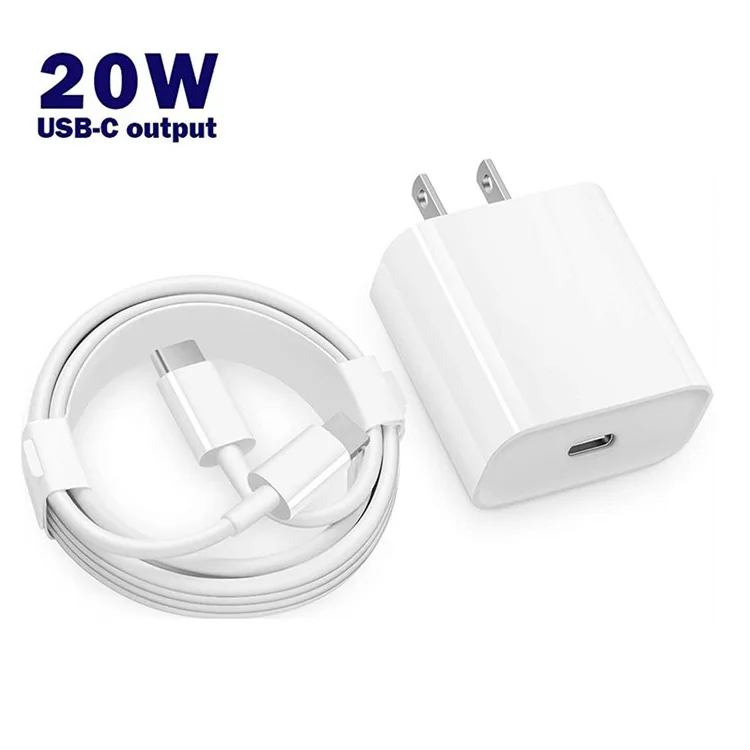 

20W EU/US/UK Plug PD 3.0 Fast Wall Charger For iPhone 13 USB C Quick Charging With IOS Data Cable For iPad iPhone 12 11 Pro Max
