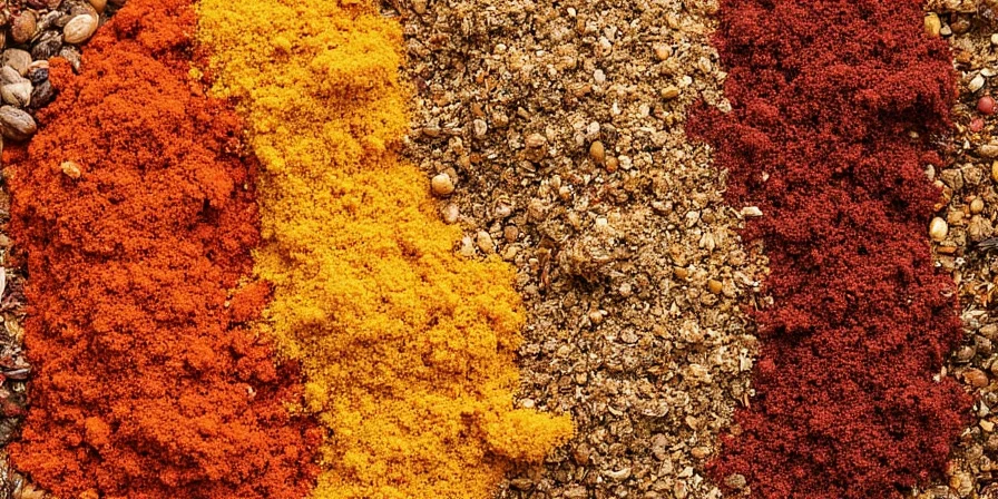 Close-up of whole cumin seeds and ground cumin