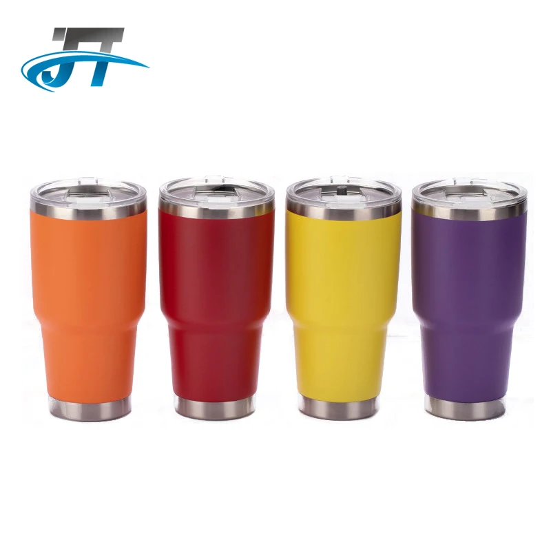 

Wholesale 20oz Double Wall 600ml 304 Stainless Steel color Powder Coating regular Tumbler Car Travel Mugs, Customized color