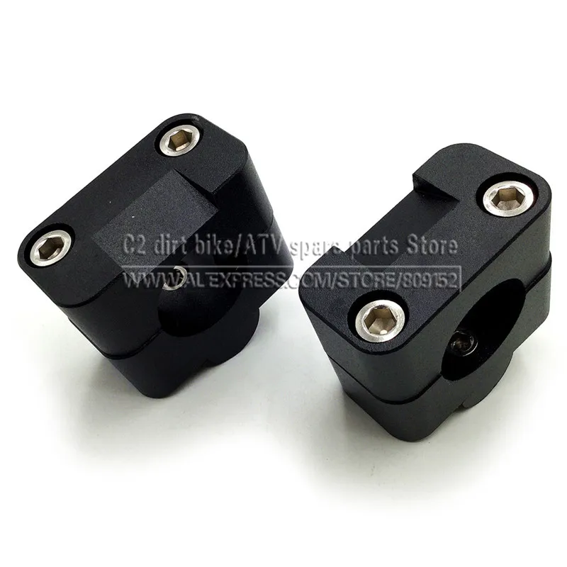 Universal 28mm Riser Aluminium Handlebar Clamps Fat Bar Clamps For Pit