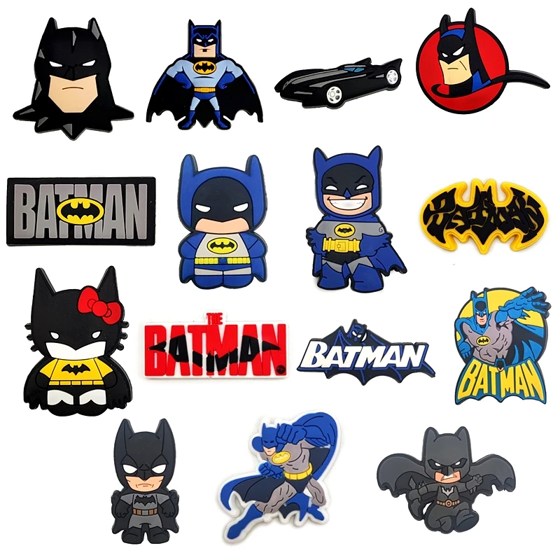 

Wholesale PVC Shoe Charms Character Bat Hero Croc Shoes Decorations For Kid Teen, Picture