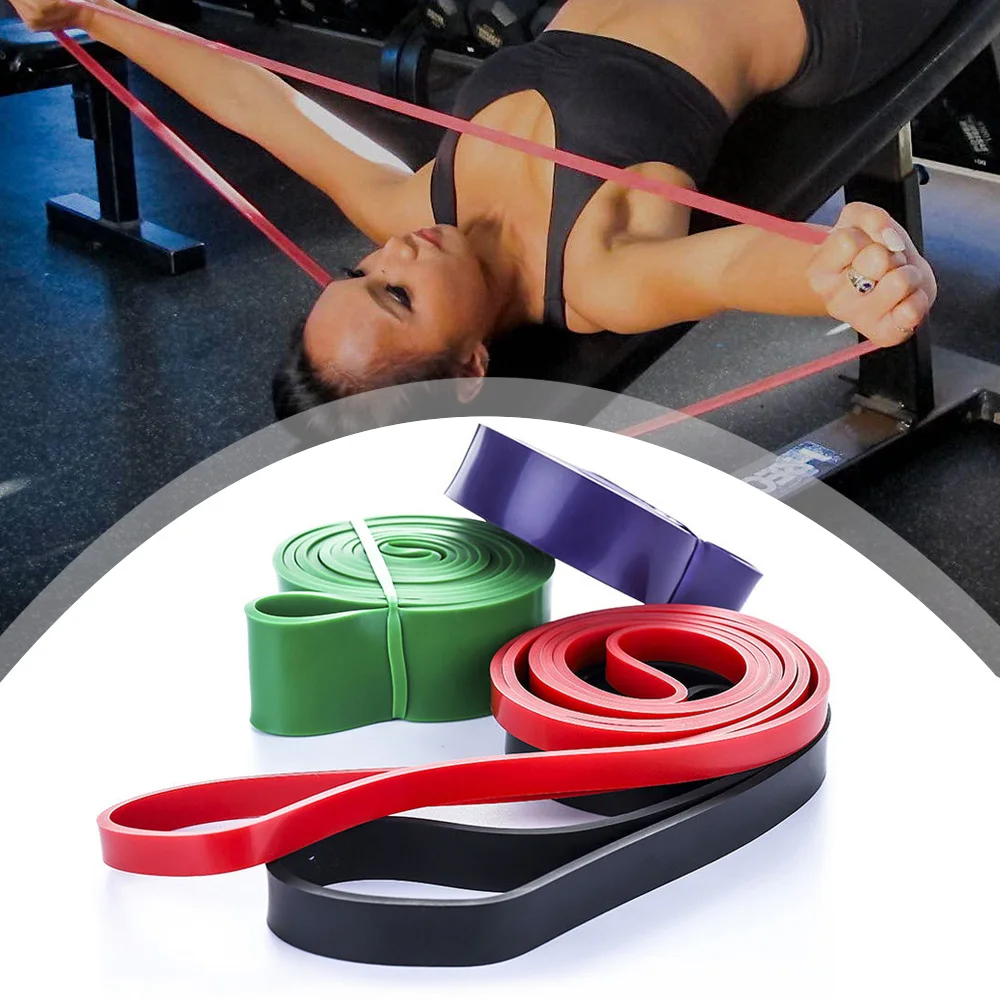 

High quality exercise 1 pcs large heavy loop band 60lb resistancd bands, Pink/purple/custom