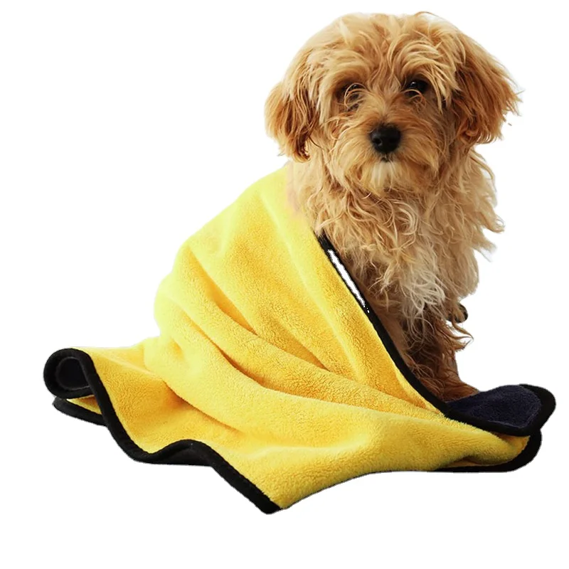 

Customized Super Absorbent Dog Cat Bath Bed Mat Cushion Cover Towel Bathrobe Enjoy Pet Bathrobe Pet Large Towel, Two color