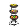 Wholesale Supermarket Wicker Basket Vegetable Retail Display Racks