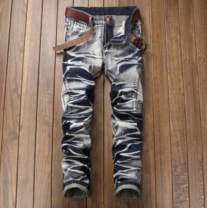 

JH High Street Jeans Europe and United States Worn out pants for Man