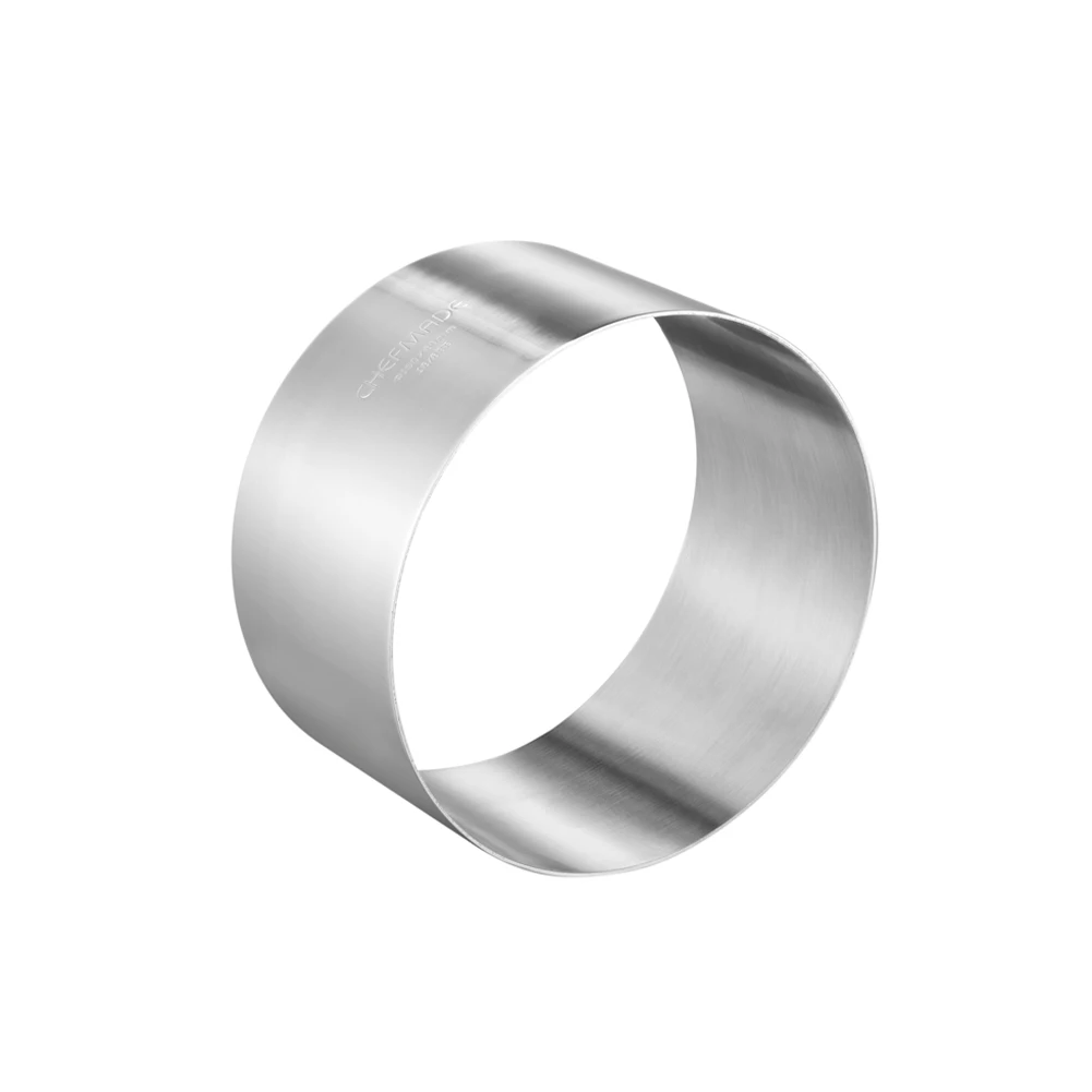 

CHEFMADE Professional 6 Inch Small Round Stainless Steel Cake Baking Decorating Molds Mousse Ring, Silver