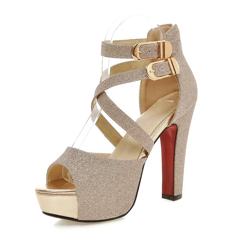 

The latest summer fishmouth open-toe thin heel sexy waterproof platform sandals for women