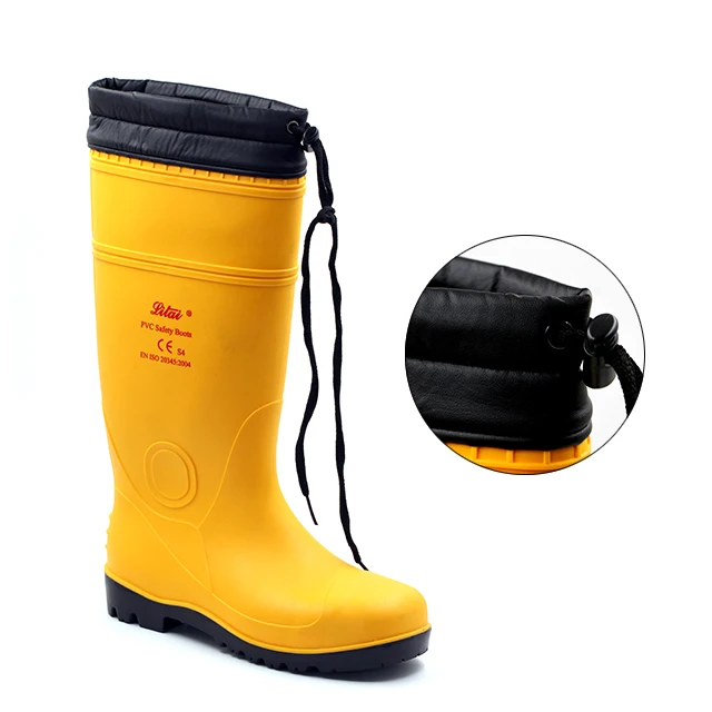 yellow winter boots