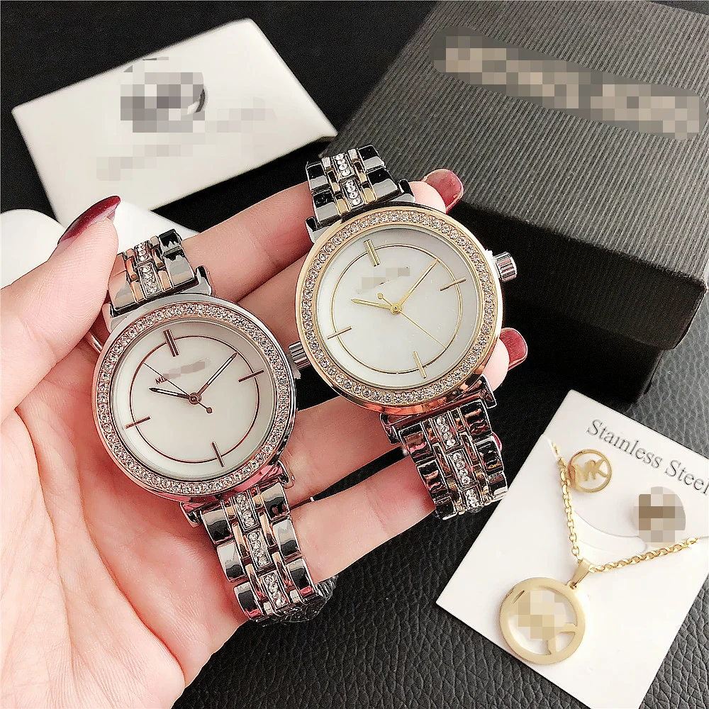 

mk watch dropshipping EVAFASHION Cheap Factory Price analog watch Set come with jewelry and watch box Cheap Prices