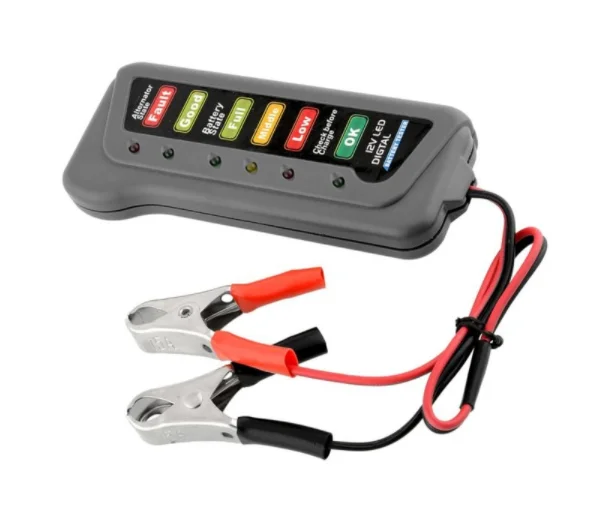 12V Car Battery Tester 8 LED Lights Digital Alternator Tester Auto Load Analyzer 