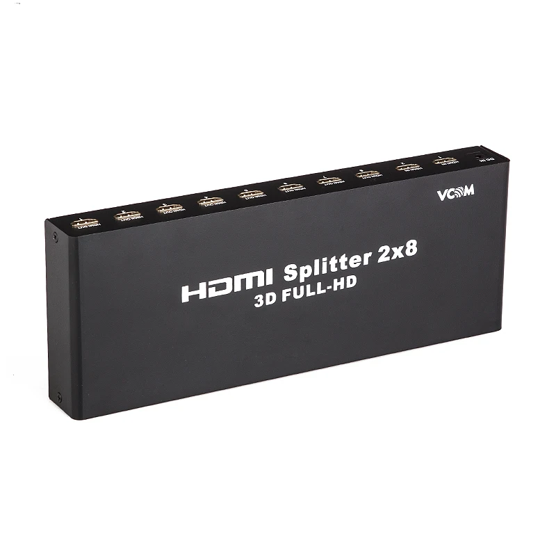 

VCOM 2*8 Port DC Port 3D 1080P Full HD Splitter HDMI Splitter Switcher with IR Remote Control