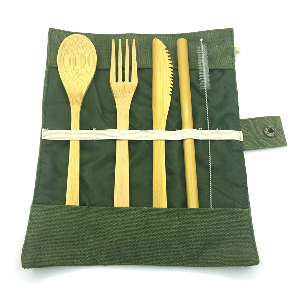 

Wholesale Eco-friendly 100% Nature Travel Portable High Quality Factory Price Bamboo Utensils Cutlery Set