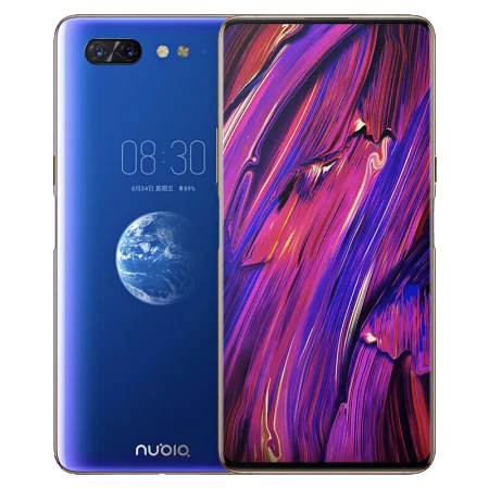 Original ZTE Nubia X 4G LTE Mobile Phone Snapdragon 845 Android 8.1 6.26+5.1'' Dual Screen 8GB RAM 256GB ROM 16+24MP Fingerprint