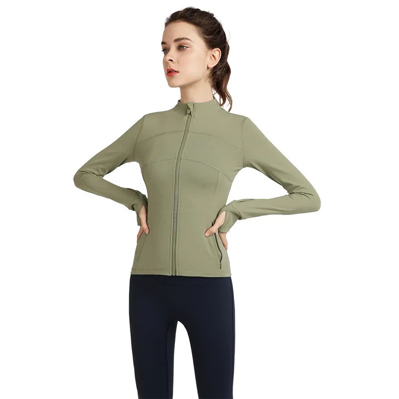 

active sportswear sports jacket long sleeve running yoga jacket, 1-5color