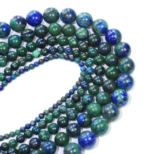 

Natural AA Chrysocolla Lapis lazuli Loose Gemstone Beads for Jewelry Making Bracelets Necklaces Earrings 15.5" in Strand Wholesa, 100% natural color