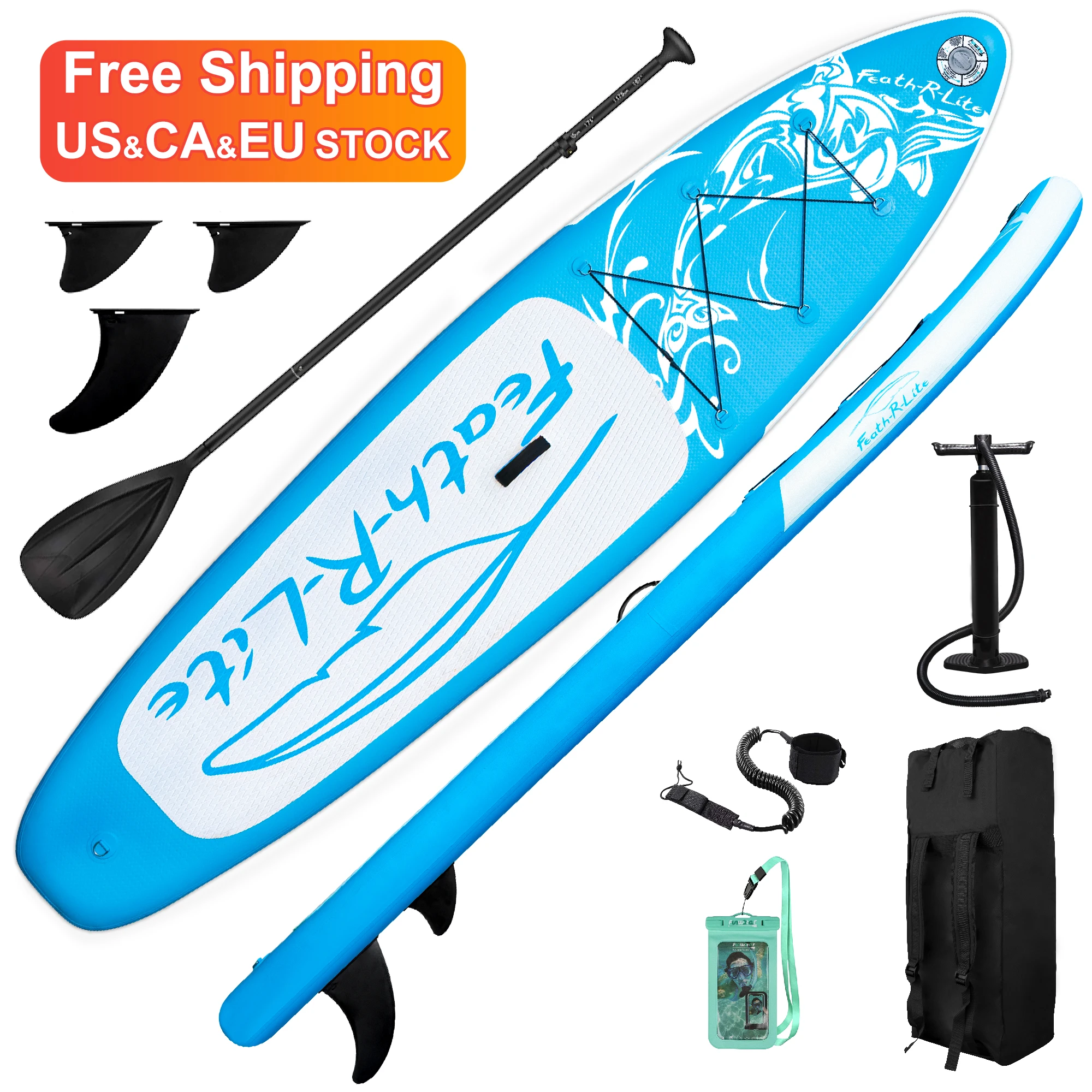 

FUNWATER Free Shipping Dropshipping OEM blue paddleboard cheap 10'6 sup iboard paddle gonflable peddel surf balance board