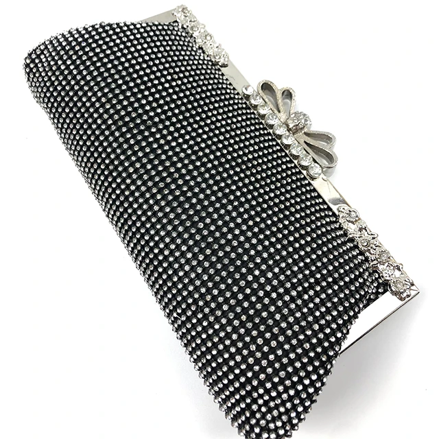 

AIZHU ODM New arrival Hot Sell rhinestone Polyeste Bow Party clutch bags Jewlly Candy Bag pouch clutch bag For Ladies 2021