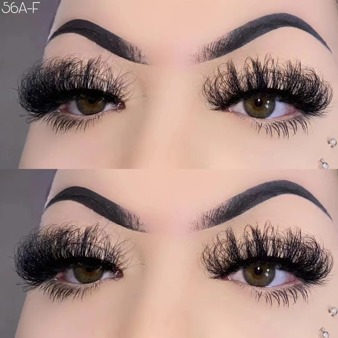 

New Design Full Strip Eye Lashes Free Sample Russian Curly Eyelashes 25mm 5D Eyelash Wholesale