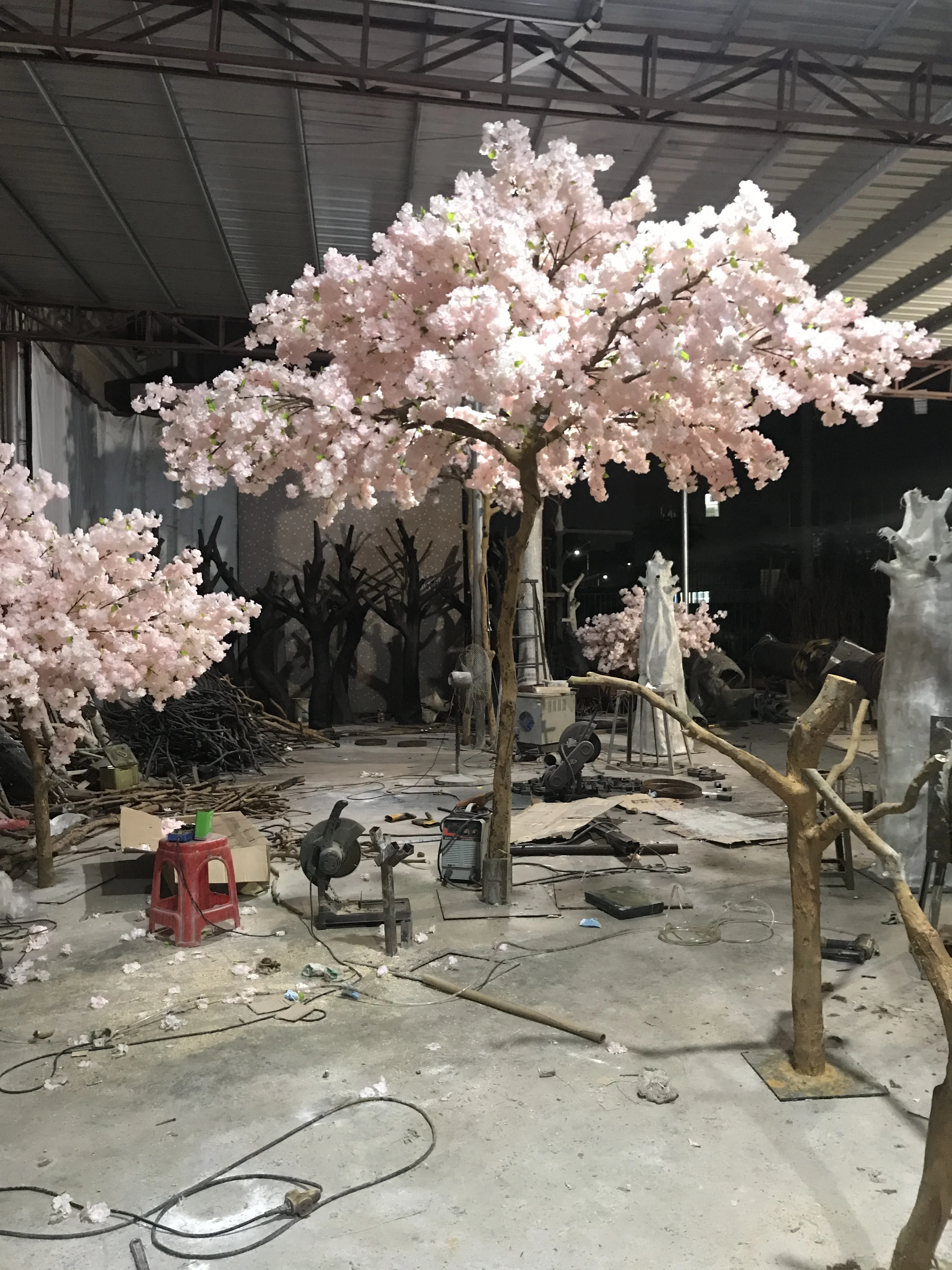 Indoor Outdoor Wedding Decor Pink Palm Trees Artificial Large Palm Tree