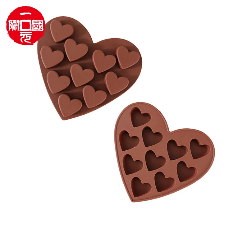 

Custom 12 Holes Heart Cake Silicone Baking Mold For Making Hot Chocolate Bombs