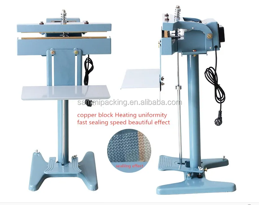 Factory Direct sales  aluminum body foot pedal  direct heat inpulse sealing machine