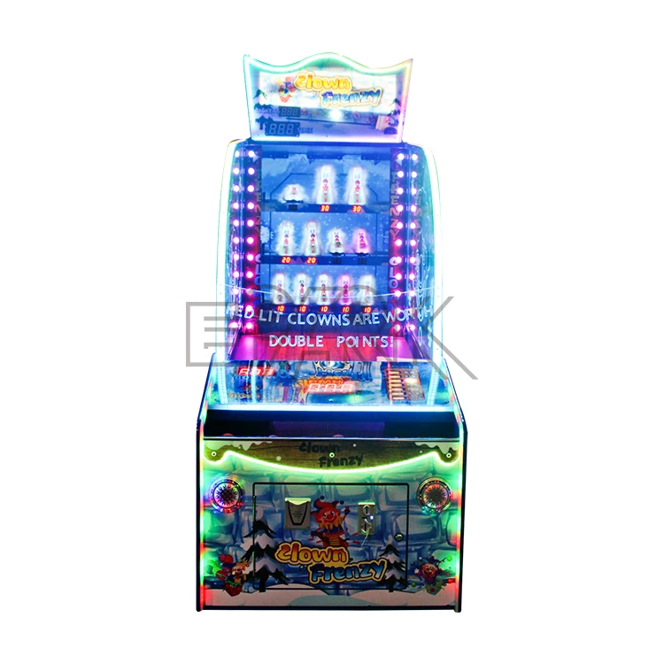 

Amusement Playground carnival game Clown Frenzy I throw ball Hit down redemption arcade machine