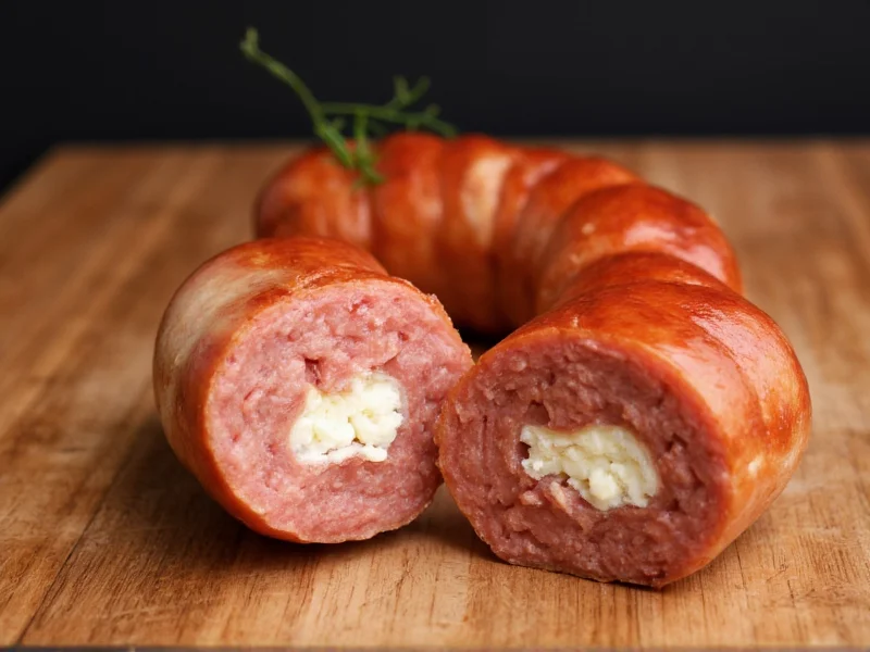 sausage with feta cheese inside it