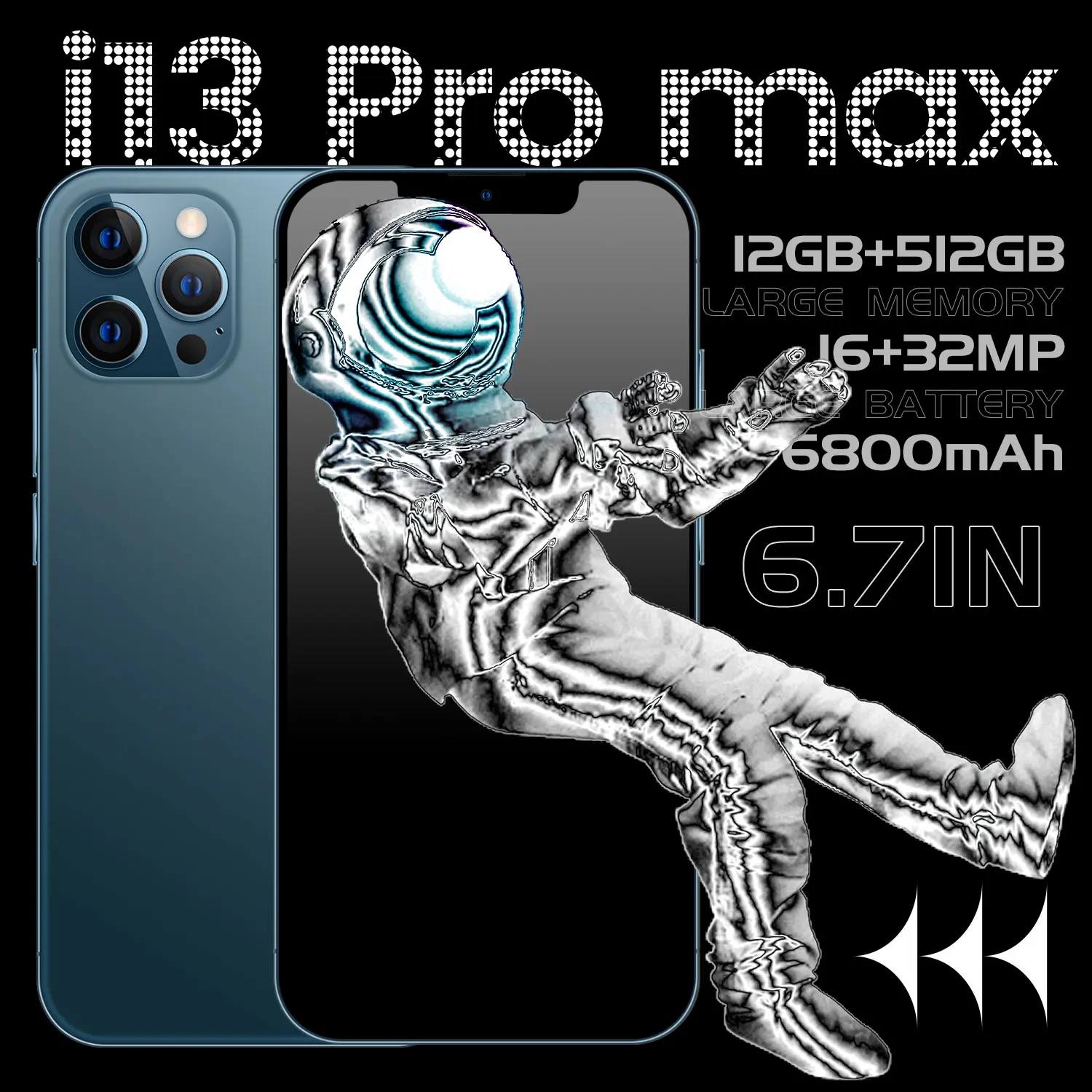 

New Coming Global Version Factory Original Phone I13 Pro Max Smartphones 12gb+512gb 10-core 5g Let Cellphones Cell Phone