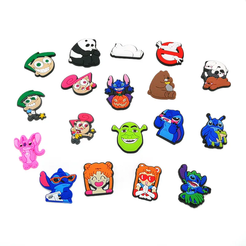 

Wholesale PVC cartoon croc charms Custom designer sandals charms and bracelet gifts for kids blue's shoe charms