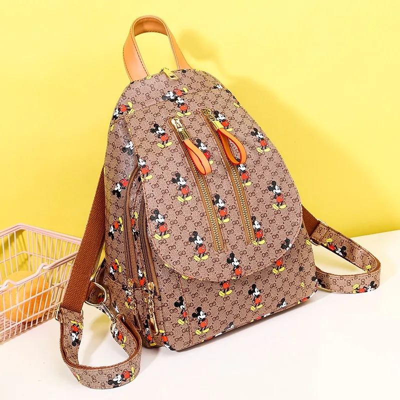 

Hot sale promotion latest fashion outdoor leisure backpack leather ladies backpack, 10 combs