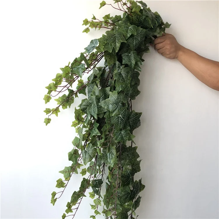 

E-3237 Hanging Decoration Artificial Green Ivy Leaves Plastic Vines Grape Garland Plants Foliage Ivy Garland Vine