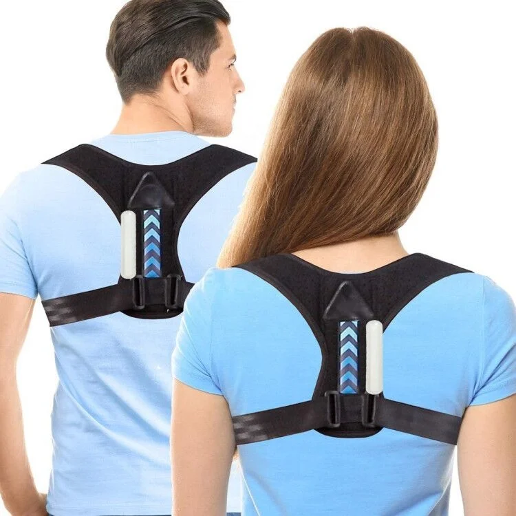 

Posture Corrector for Men and Women Upper Back Brace for Clavicle Support Adjustable Back Straightener, Black