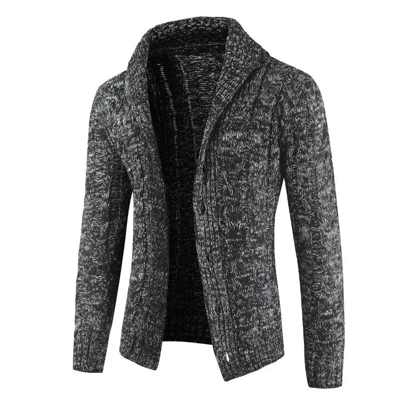 

Men's Lapel Collar Cardigan Jacket European and American Fashion Sweater