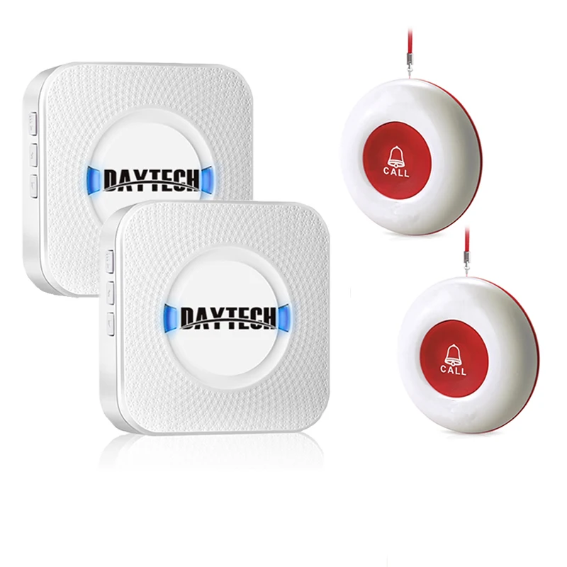 

Daytech CL01 2-2 SOS Call Buttons Nurse Calling Alert Patient Help System Smart Call System Wireless Caregiver Pager