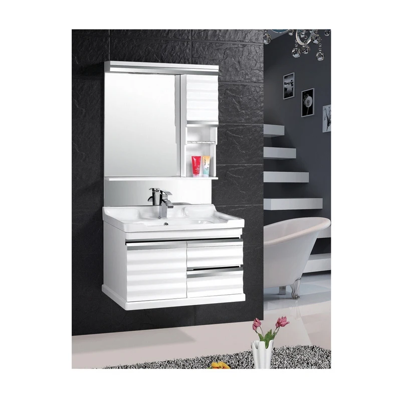 Simple Design Wall Mounted PVC Bathroom Cabinet