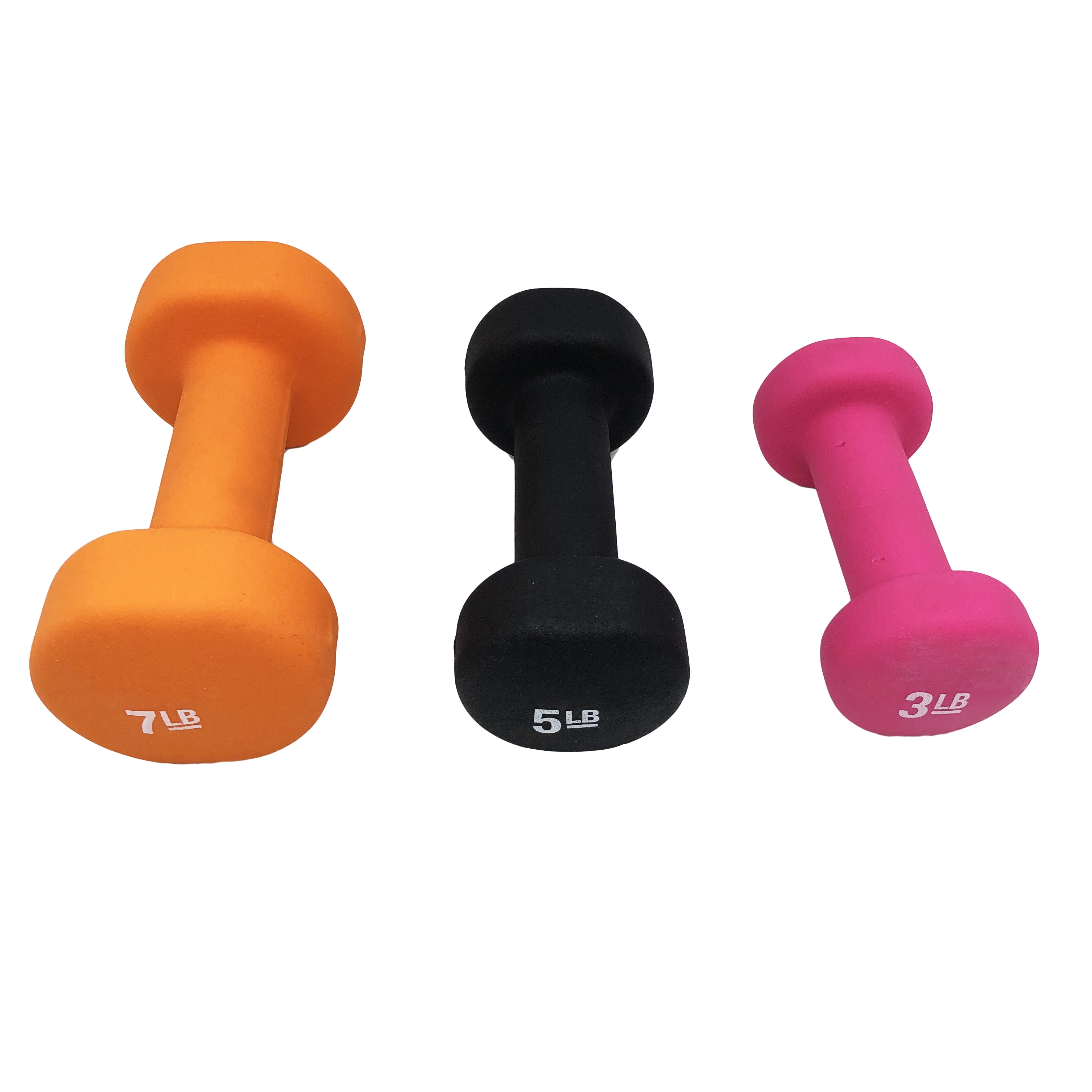 

High quality customized dip plastic dumbbell set gym dumbbell, Black