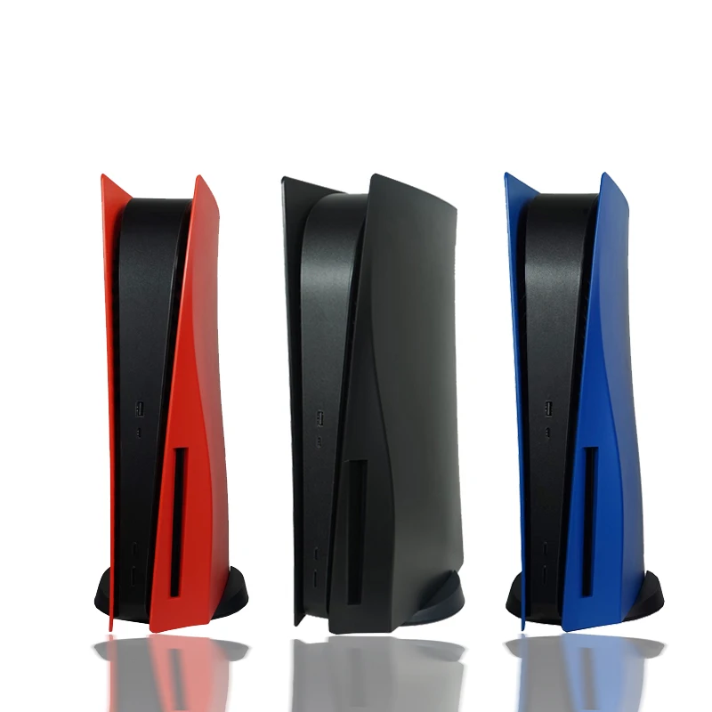 

Hard Plastic Plates Cover Case Protective Shell Skin Gaming Console Accessories Replaceable Faceplate, Black blue red