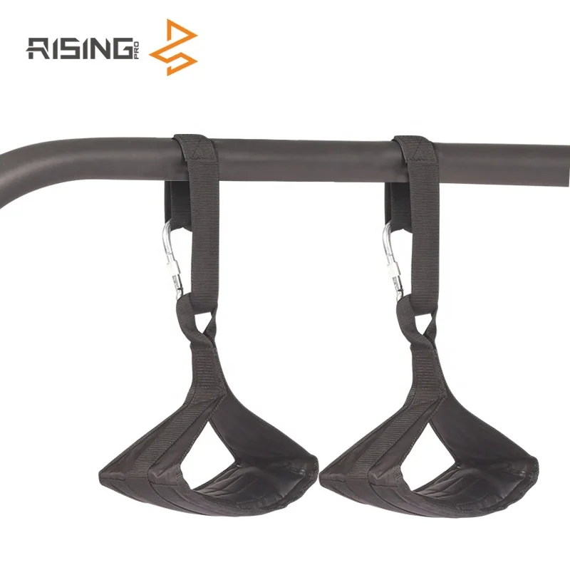 

Rising ab straps hanging abdominal slings strap ab straps for pull up bar, Black/customized color